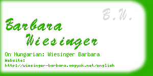 barbara wiesinger business card